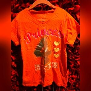 Total Girl Girls Orange Princess 4 Ever Kids Shirt with Graphic Print Size 14/16
